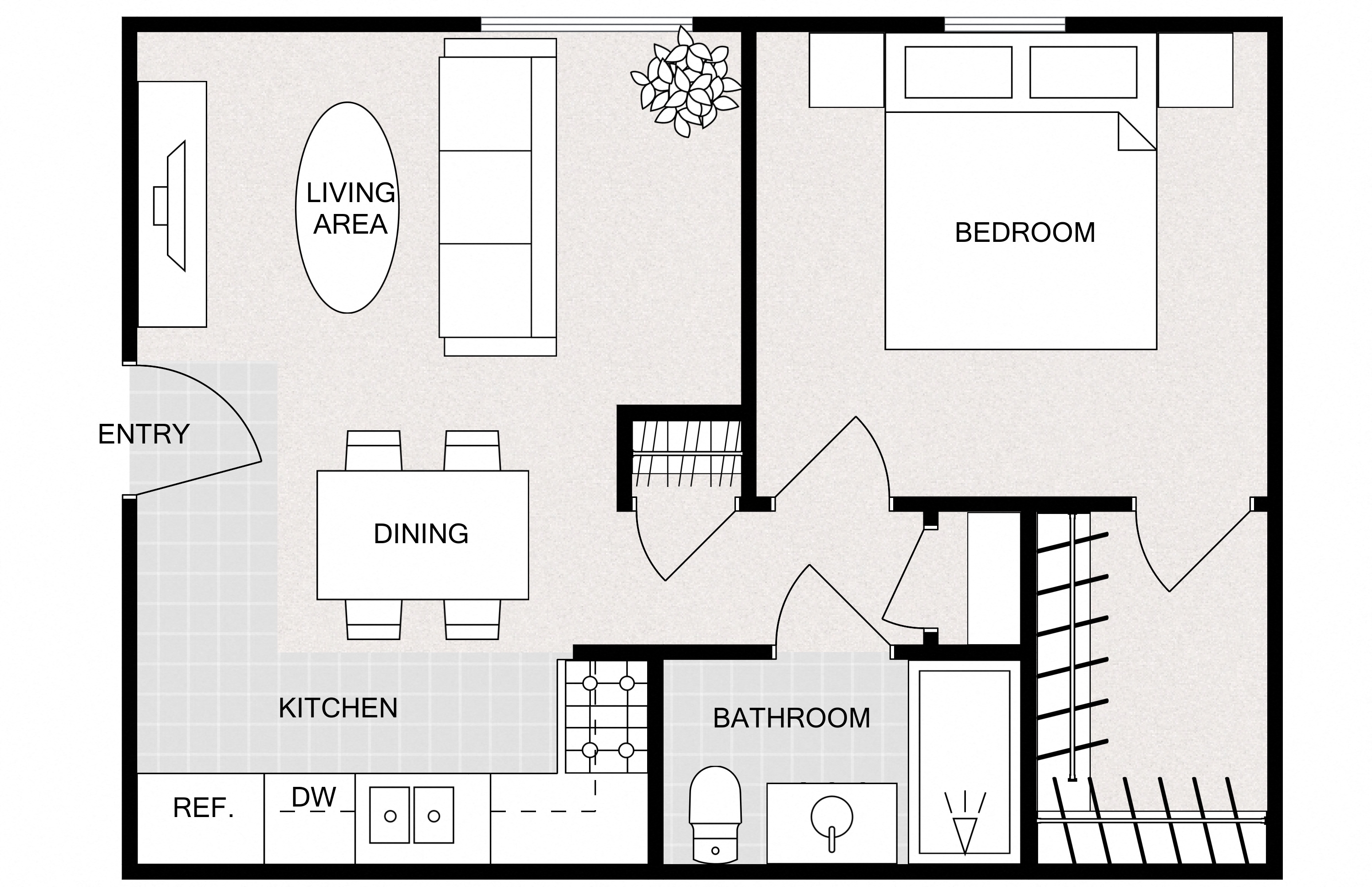 1 Bedroom 1 Bathroom